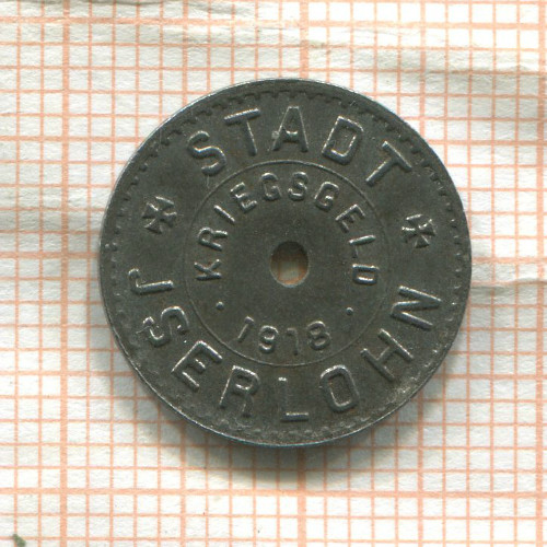 Нотгельд. 1 пфенниг. Германия. Изерлон