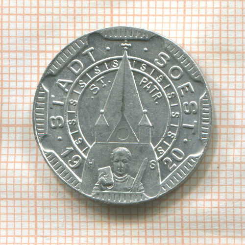 Нотгельд. 50 пфеннигов. Германия. Зост