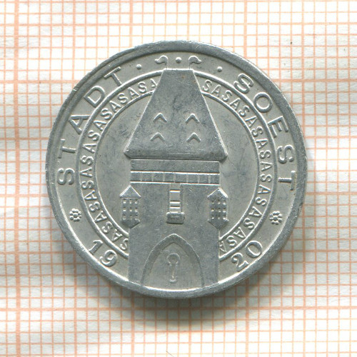 Нотгельд. 25 пфеннигов. Германия. Зост