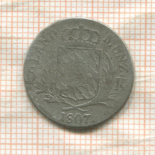 6 крейцеров. Бавария 1807г