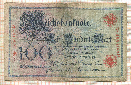 100 марок. Германия 1903г