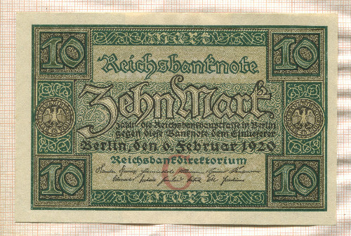 10 марок. Германия 1920г