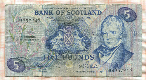 5 фунтов. Шотландия 1979г