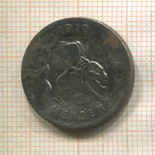 Нотгельд. 50 пфеннигов. Германия. Менден