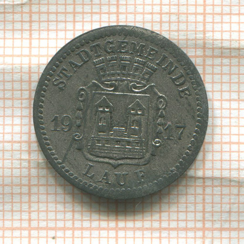 Нотгельд. 10 пфеннигов. Германия. Лауф