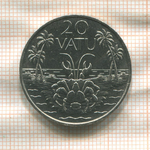 20 вату. Вануату 1990г