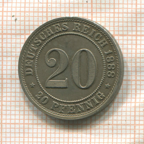 20 пфеннигов. Германия 1888г