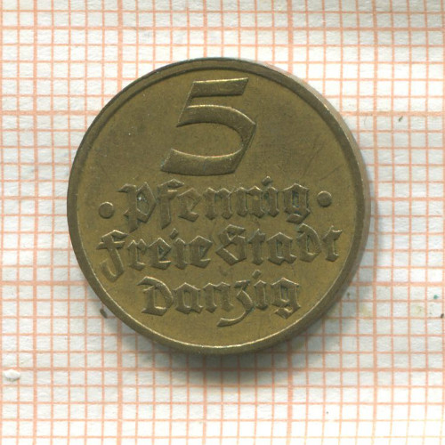 5 пфеннигов. Данциг 1932г
