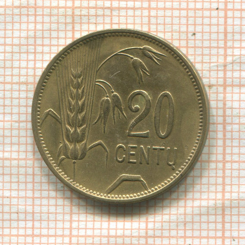 20 центов. Литва 1925г