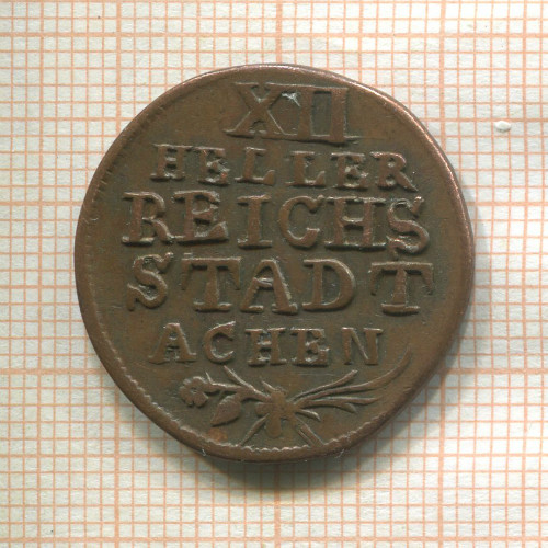12 геллеров. Ахен 1792г