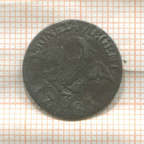 3 гроша. Пруссия 1781г