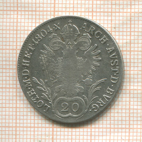 20 крейцеров. Австрия 1804г