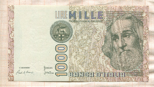 1000 лир. Италия 1982г
