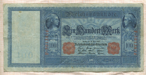 100 марок. Германия 1910г