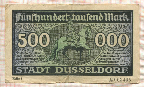 500000 марок. Германия 1923г