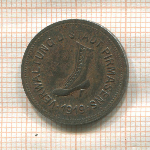 Нотгельд. 10 пфеннигов. Германия. Пирмазенс