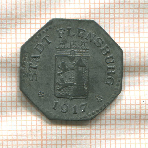 Нотгельд. 10 пфеннигов. Германия. Фленсбург