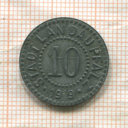 Нотгельд. 10 пфеннигов. Германия. Ландау