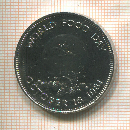 1 доллар. Ямайка. F.A.O. 1981г