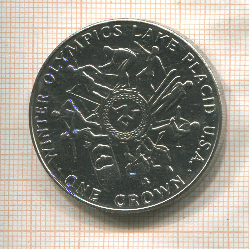 1 крона. Остров Мэн 1980г
