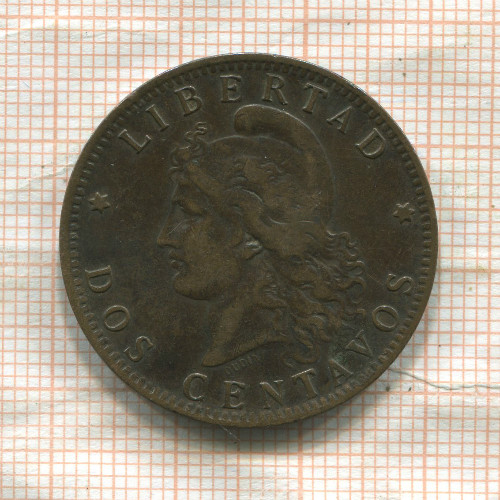 2 сентаво. Аргентина 1891г