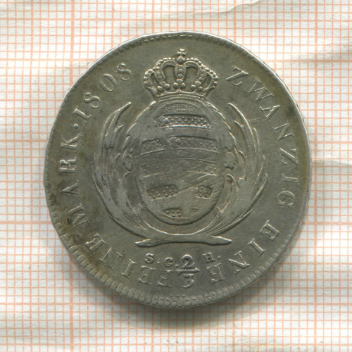 2/3 талера. Саксония 1808г