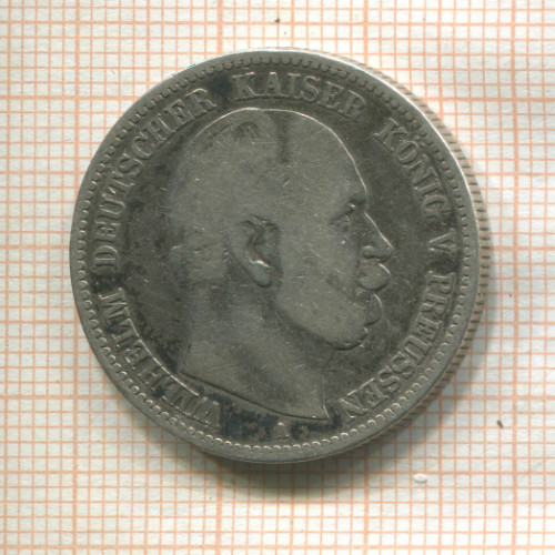 2 марки. Пруссия 1877г