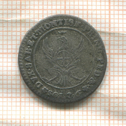 2 соля. Италия.  Карл Эмануил III. Король Сицилии, Герцог Савойский 1756г