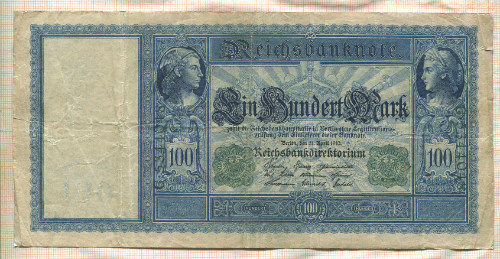 100 марок. Германия 1910г