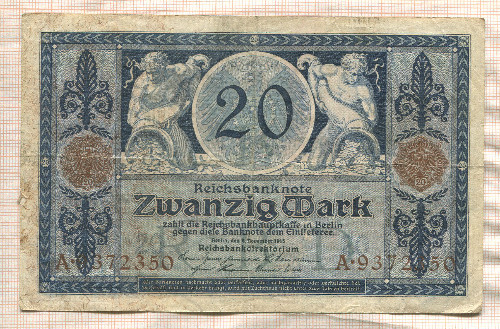 20 марок. Германия 1915г
