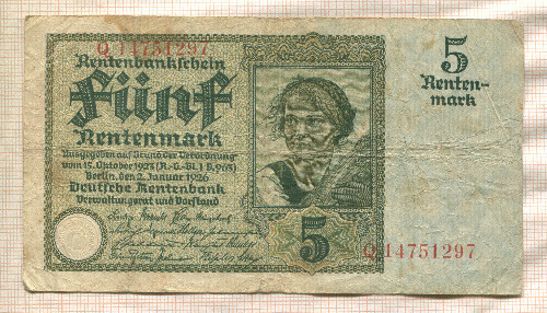 5 марок. Германия 1926г