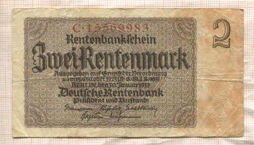 2 марки. Германия 1937г