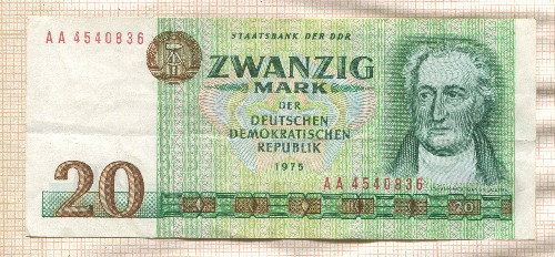 20 марок. ГДР 1975г