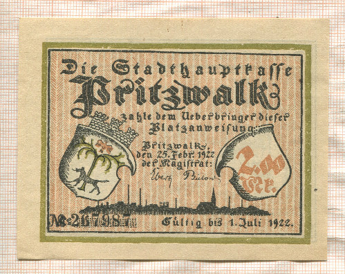 2 марки. Германия 1922г