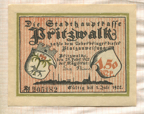 1,5 марки. Германия 1922г
