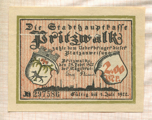 2 марки. Германия 1922г