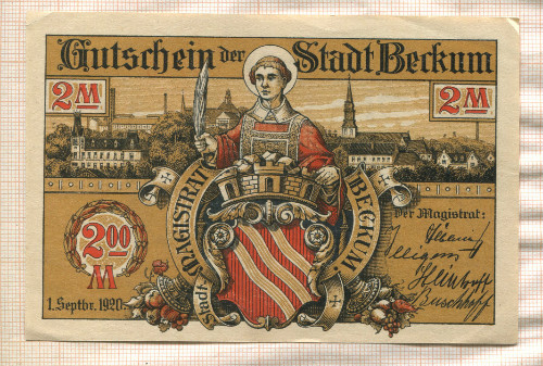 2 марки. Германия 1920г