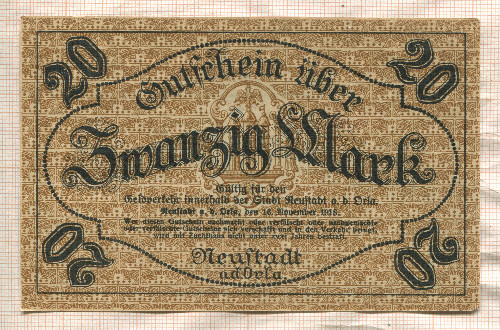 20 марок. Германия 1918г