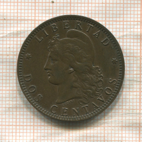 2 сентаво. Аргентина 1893г