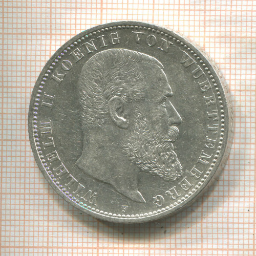 5 марок. Вюртемберг 1913г
