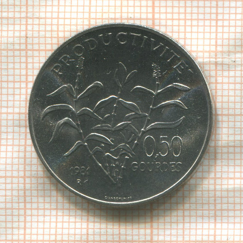 0,50 гурда. Гаити. F.A.O. 1981г