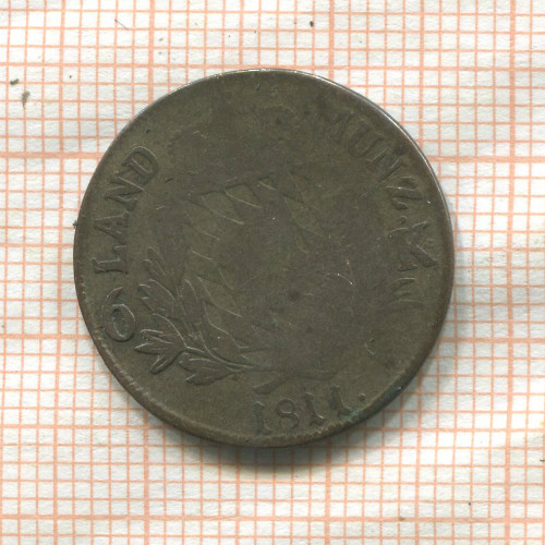 6 крейцеров. Бавария 1811г