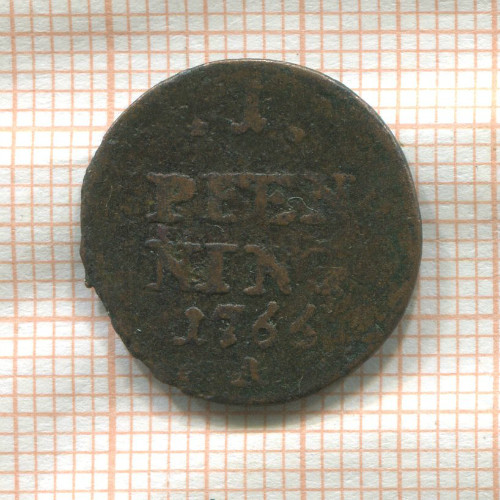 1 пфеннинг. Бавария 1766г