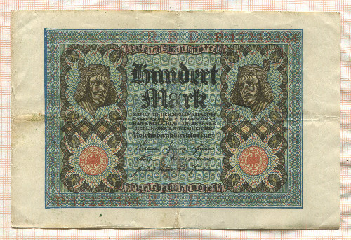 100 марок. Германия 1920г