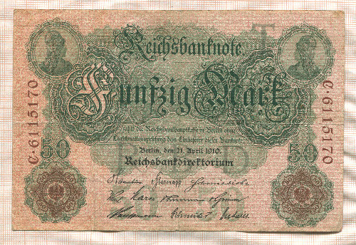 50 марок. Германия 1910г