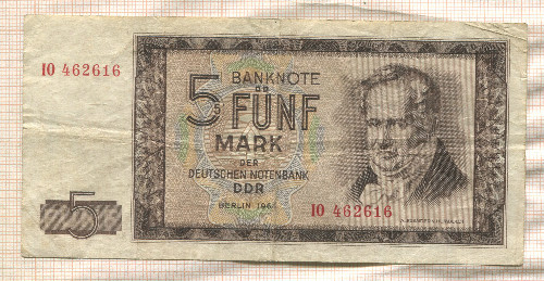 5 марок. ГДР 1964г