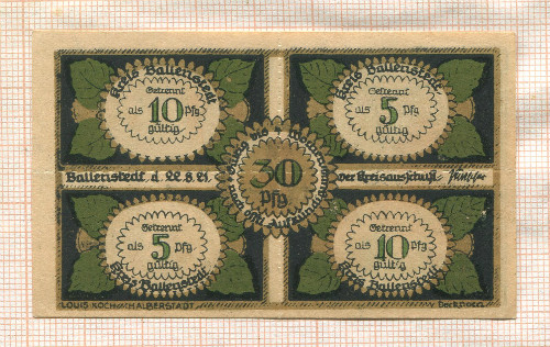 30 пфеннигов. Германия