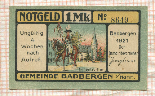 1 марка. Германия 1921г