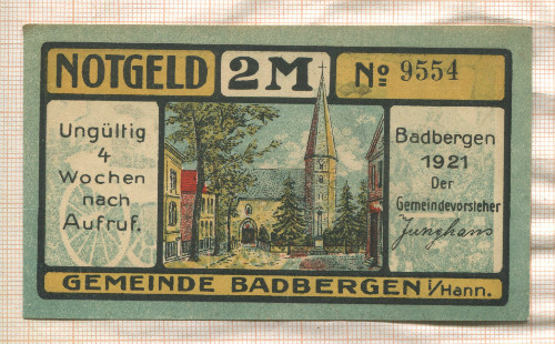 2 марки. Германия 1921г