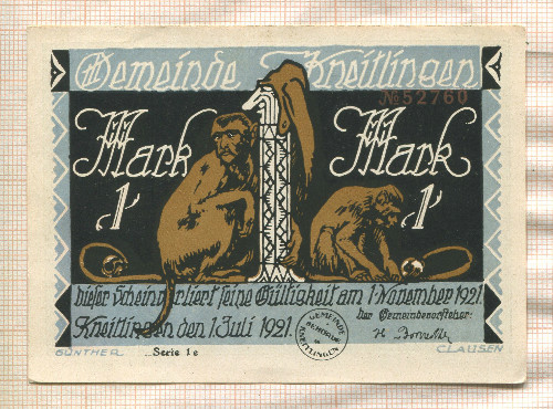 1 марка. Германия 1921г